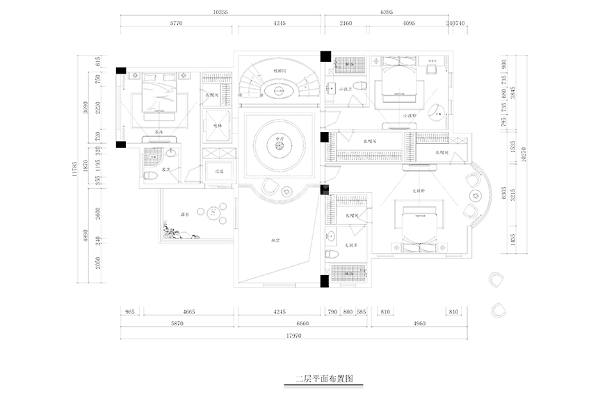 二層平面布置圖 二層平面布置圖