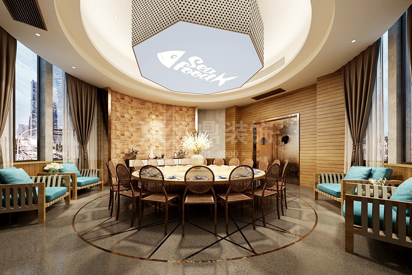 海鮮館裝修效果圖