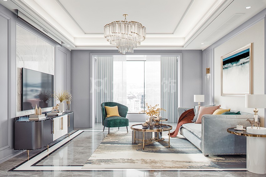 美式輕奢客廳裝修效果圖 美式輕奢客廳裝修效果圖