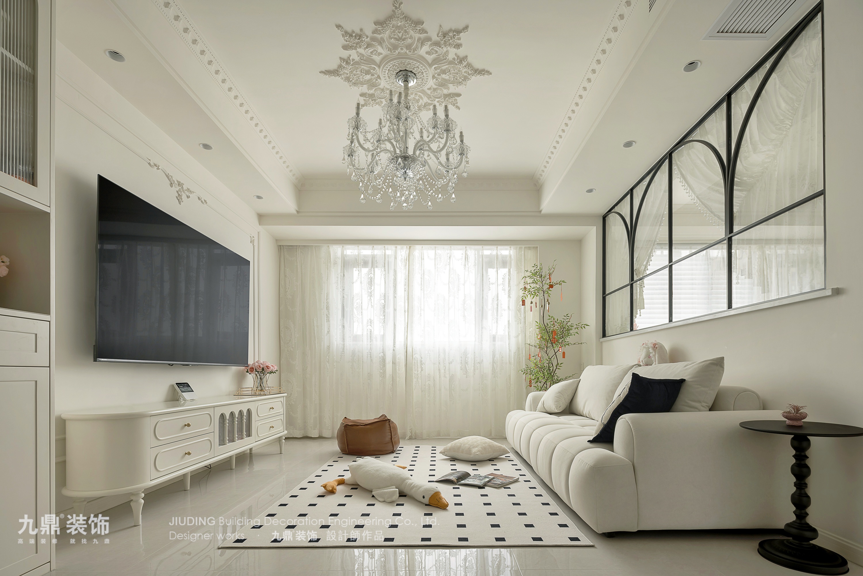 杭州泊悦府100㎡法式轻奢装修案例